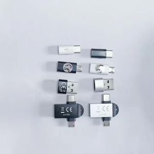 USB C OTG to C Adapter Mini to C Micro to C 3-in-1 Car and Travel Phone Charger Adapter Multifunctional USB-C Fharging Port