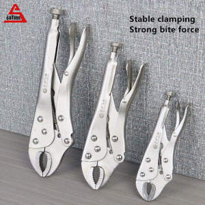 SaTine คีม คีมลอค คีมจับชิ้นงาน คีมอเนกประสงค์ ตัวคีมทำจากเหล็กกล้าโครเมียม พื้นผิวเคลือบอย่างดี คีมล็อค ปากตรง คีมล็อคปากตรง คีมปากตรง คีมล๊อค