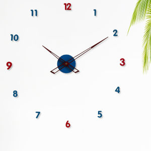 นาฬิกาตั้งผนังขนาดใหญ่สไตล์เรียบง่าย ไม่ต้องเจาะ นาฬิกาตั้งโต๊ะแบบสร้างสรรค์ นาฬิกาตั้งผนังแบบเงียบๆ สำหรับห้องนั่งเล่น