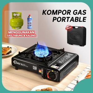 Kompor Portable 2 In 1 Gas Tabung & Kaleng | Kompor Portable Mini Full Set | Kompor Portable Mini Full Set Murah GRATIS Koper Kompor