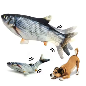 Cat Dog Toy Fish USB Charging Electric Floppy Simulation Fish Interactive Training Teeth Grinding Pet Chew Toys
