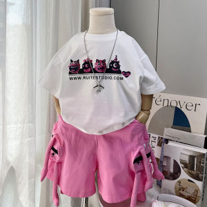 Boys Short Sleeve Cotton Set Stylish Korean Version Summer Fashionable Two-Piece Suit Baby Pure Cotton Top Trendy Short Pants