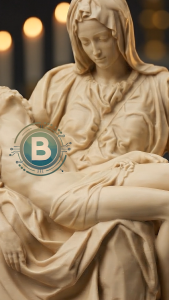 La Pietà (Michelangelo) 3D Scan Statue | Virgin Mary & Jesus Sculpture | Sculpture of Jesus and Mary - Saint Peters Basilica Vatican City | Museum-Style Catholic Religious Figurine | La Pieta 3D-printed Plastic (PLA+/PETG)