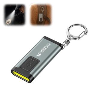 Mini COB LED Keychain Flashlight Rechargeable Portable Torch With Keychain Rear Clamp Outdoor Lamp For Camping Walking