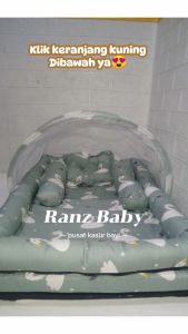 New!! Kasur bayi 1 set kelambu lengkap/Kasur bayi newborn/ Kasur bayi set kelambu anti nyamuk bisa lepas-pasang/Kasur bayi model kolam terbaru/Bantal guling super empuk anti peyang/Perlengkapan bayi tidur matras-box bay I/furniture bayi/Kolam angsa abu