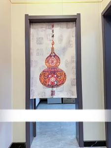XILOUYUE | Chinese Style Gourd-shaped Cotton Linen Curtain
