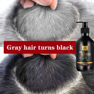 300ML Herbal Natural Polygonum Multiflorum Shampoo Plant Liquid Treatment Grey Repair White Hair Turn Permanent Black Hair Care ubat hilangkan uban