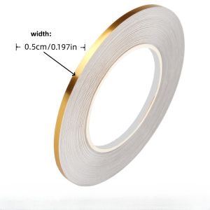 Decorative Home Ground Tile Wall Decor Wallpaper Gap Sealing Sticker Waterproof Seam Sticker Floor Line Decal Foil Tape Gold Tape