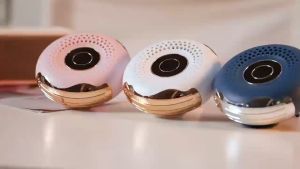 T11 Donut mini fan 100level high-speed fan folding stand desktop portable hanging neck LED display Small air conditioner