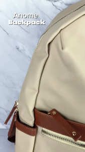 Phillipe Jourdan Anome Backpack Wanita Cream (Nylon)