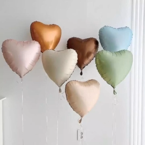 18Inch Cream Color Heart Star Balloons18th Birthday Baby Shower Wedding Decoration Set Party Needs
