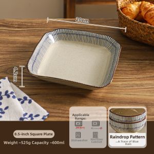 SHELI | Vintage Chinese Glazed Underglaze Ceramic Bowls and Plates Set