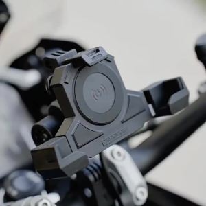 MOTOWOLF Motorcycle Outdoor Shock Absorbing Mobile Phone Holder Triangles Fixed Holder Wireless Charging Navigation Holder
