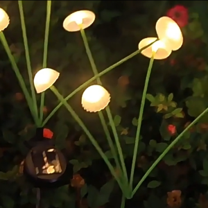 ไฟสวนเห็ด ไฟโซล่าเซลล์ ไฟปักสนาม แบบกันน้ำ 10LED/20LED/30LED ตกแต่งสวนกลางแจ้ง ประหยัดไฟ ค่าไฟ0บาท