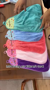 Plush Heart-Design Microfiber Hand Towel