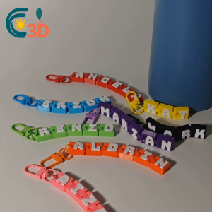 Personalized 3D Name Keychain Custom Articulated Letters