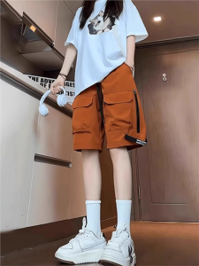 Quần Short Công Sở Ice Silk Nhanh Khô Mùa Hè Cho Nữ Quần Dài Đến Giữa Bắp Chân Thường Ngày Rộng Rãi Dài qua Đầu Gối