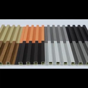 Supermax T241 Modern Style Waterproof Board PVC Grille Wall Panel Modern 3D Solid Ecological Wallpaper Wood Design Home Living Office Room Wall Decor 151mm X 1000mm