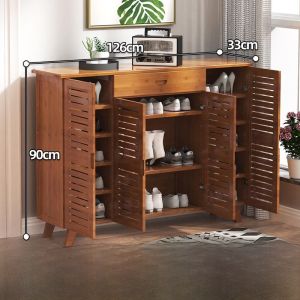 New Chinese Style Doorway Shoe Cabinet Living Room Entrance Drawer Dustproof Multi-layer Storage Pulling Car Home Use Shelf