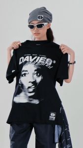Áo thun local brand nam nữ form rộng tay lỡ màu đen Tee Tumult Davies I D33-T13