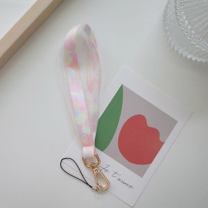 สร้อยคอผ้าโปร่งสีรุ้งสำหรับผู้หญิง พร้อมเคสโทรศัพท์มือถือ สร้อยข้อมือ หัวเข็มขัด สายรัดข้อมือ สายรัดโทรศัพท์มือถือแบบสั้น แบรนด์ Yujie