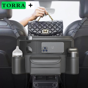 Car Seat Leather Storage Bag Double-sided Use Multi-functional Hanging Bag Tissue Box Car Cup Holder