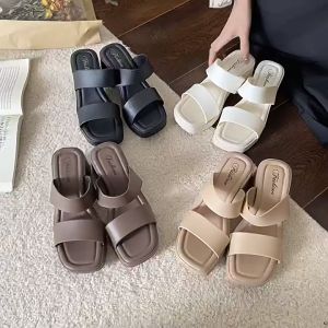 MOVES MALAYSIA Thick Womens Sandal Kasut Wanita Casual Wedges