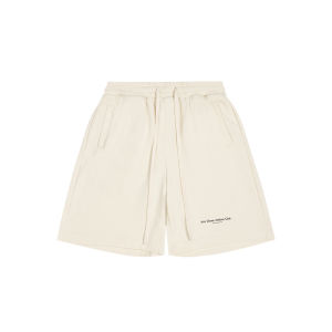 ATRY Mens Elastic Waist Shorts Drawstring Knitted Five-Quarter Length Casual Summer Loose Fit American Street Style