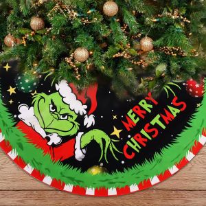 VIKAMA Welcome to Whoville Christmas Tree Skirt Family Holiday Gathering Party Indoor & Outdoor Atmosphere Decorations