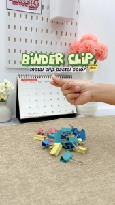 FCI Binder Clip – 32mm Metal Paper Clips | Pastel Colors | 24 Pieces per Box | Strong Paper Clamp for School Office & Home (Sold per container)