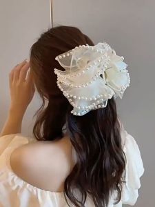 YOKI CSRH908 1Pcs Korean Fashion Pearl Bow HairClips: A Stylish & Elegant Choice