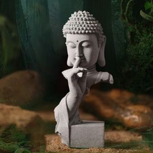 Tượng Phật Thích Ca Bán Thân Tịnh An Deco làm bằng chất liệu đá sa thạch cao cấp- Tượng Deco.