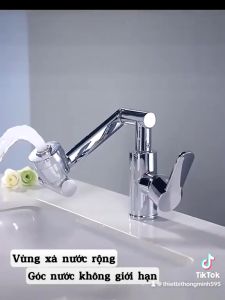Bộ Vòi Rửa Mặt Lavabo Xoay 1080 Độ Đa Chiều Điều Chỉnh 2 Chế Độ Tia Nước Kèm 2 Dây Dẫn