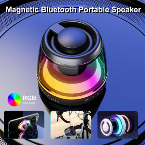 ♥ SFREE Shipping ♥ Magnetic Portable Bluetooth Speaker Mini Automotive Sound Box Magnetic Phone Holder RGB Wireless Speaker Bluetooth Sound Tower