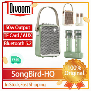 Original Divoom SongBird-HQ Portable Bluetooth Speaker 50W Powerful Sound with Karaoke Microphone Voice Change Mode