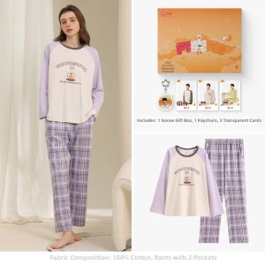 FENTENG | Autumn Spring Long Sleeve Cotton Sleepwear Sets