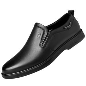 SPIDER KING | Leather Black Casual Loafers for Men