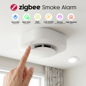 4 / 6 / 8 / 12 PCS Tuya Zigbee Smoke Detector 360° Detection Real-time Monitoring Alarm App Remote Push For Home Security