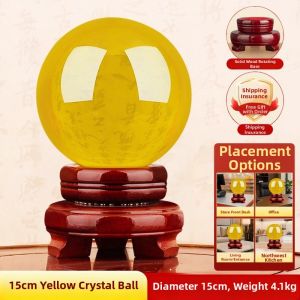 BINYUE | Transparent Artificial Purple & Yellow Crystal Ball Decor prosperity