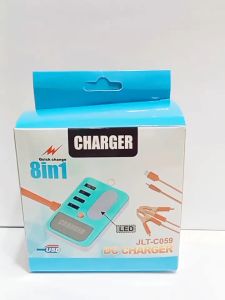 CHARGER AKI 8IN1 4USB TAO-10 QUICK CHARGER LED TC AKI 8 IN 1 4 USB TAO10