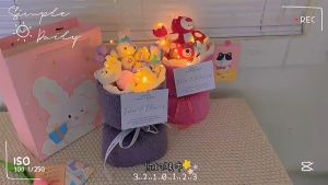 INS Hand-woven Bouquet DIY Artificial Flower Gift for Womens Day Birthday Decor Flower Valentines Day