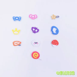 021 Candy Color Cute Little Embroidery Cloth Stickers Hot Ironing DIY Embroidery Patches Phone Case IPAD Handbook Decoration Clothing Bags