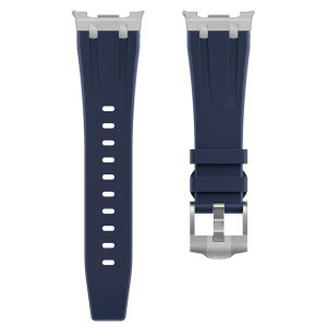 Dây Đeo Cao Su Thể Thao Sang Trọng Dành Cho Samsung Galaxy Watch 9 8 Classic Ultra 44mm 40mm 46mm Khóa Thép Không Gỉ Dây Đeo Đồng Hồ Vòng Đeo Tay