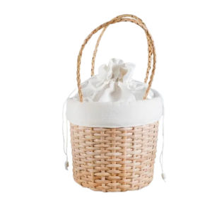 Tas rotan jinjing - tas gift anyaman rotan - hampers - warna coklat natural