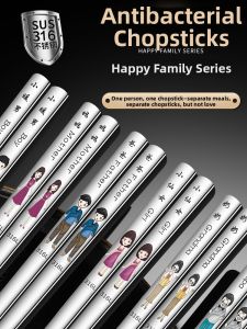XIAOCHUSHU | High Quality Personalized Food Grade 316 Stainless Steel Chopsticks Anti-Slip