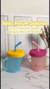 Gelas Cangkir Minum Anak Curve Straw Cup Training Gelas Sedotan Bayi Gelas Minum BPA Free BB28