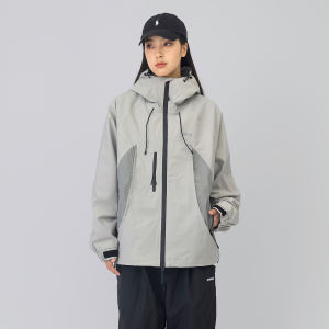 MANNSTU Spring Street Style Loose Fit Hooded Jacket Mens Womens Couple Outerwear Polyester Fiber Long Sleeve Regular Length