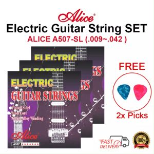 ALICE ( .009 ~ .042) A507 Electric Guitar String SET - Tali Gitar Elektrik 1 Set Murah Accessories 吉他弦吉他配件