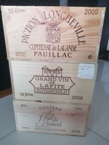 3 for $57 wooden wine boxes or crates ideal for decoration or storage or DIY art and crafts