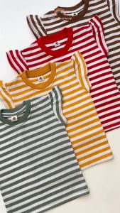 PEEWEE Kaos Anak Perempuan Salur Striped Garis 1-10 Tahun